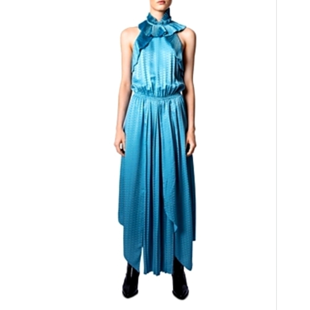 Zadig & Voltaire Rimba 3D asymmetrical dress. 100% Silk